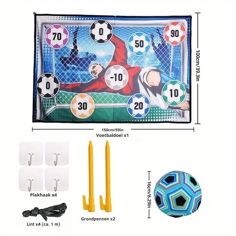 PlayGoal™ – Plakbare Voetbalmat voor Binnen & Buiten – Actief Speelplezier