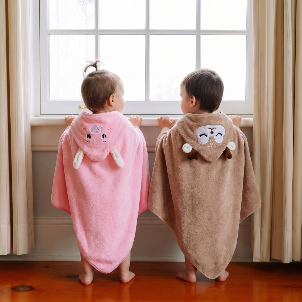 TinyCuddle – Cartoon Badcape voor Baby's