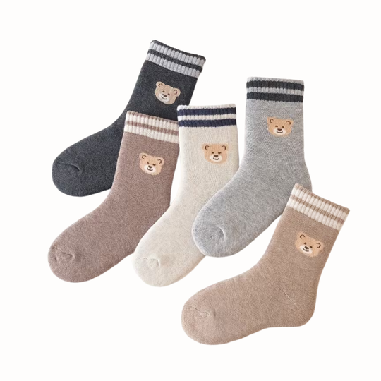 BearCrew™ – 5-Pack Jongens Sokken – Dikke Winter Crew Sokken