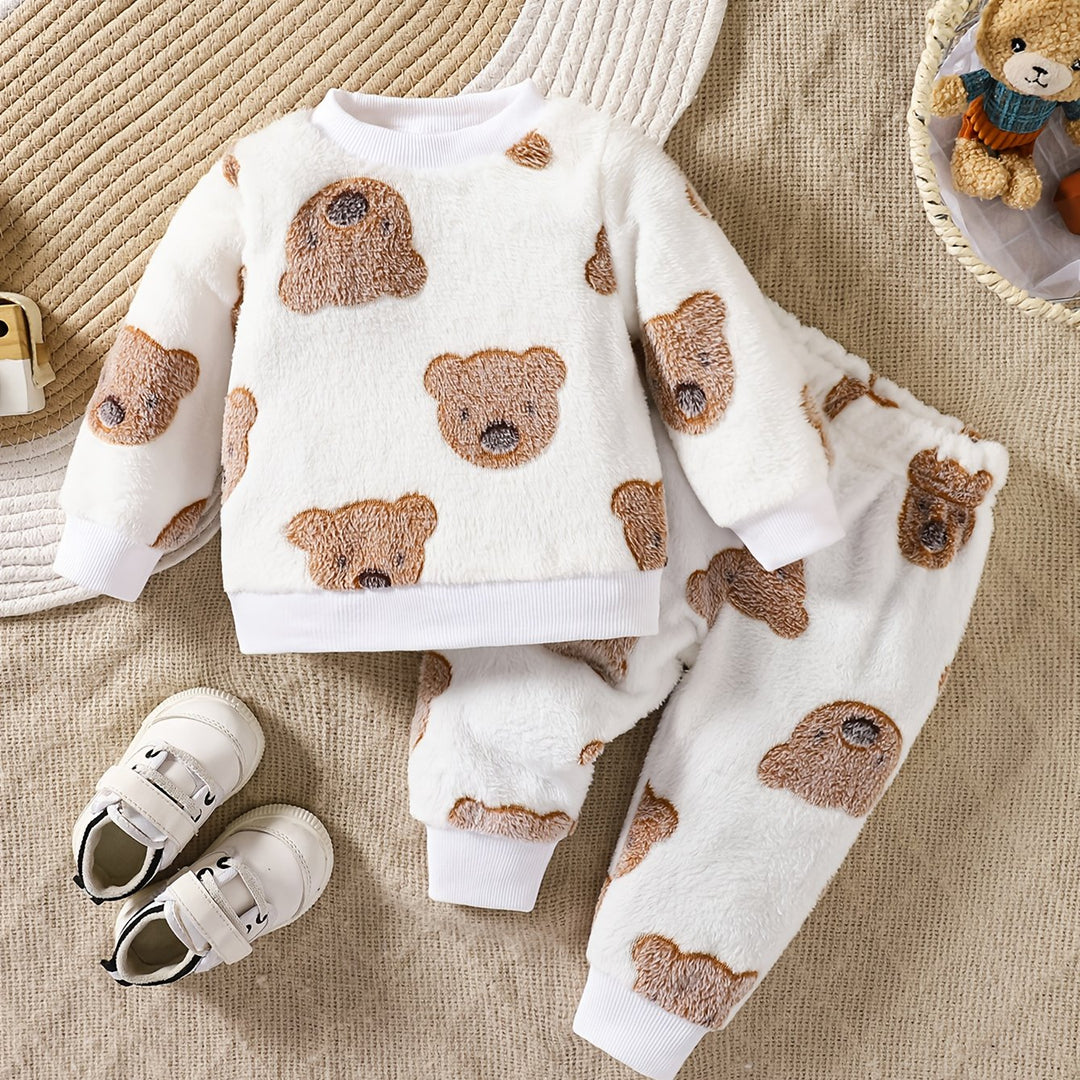 BearHugs™ – 2-delige Meisjes Flanellen Pyjama met Beerprint