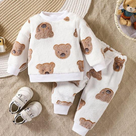 BearHugs™ – 2-delige Meisjes Flanellen Pyjama met Beerprint