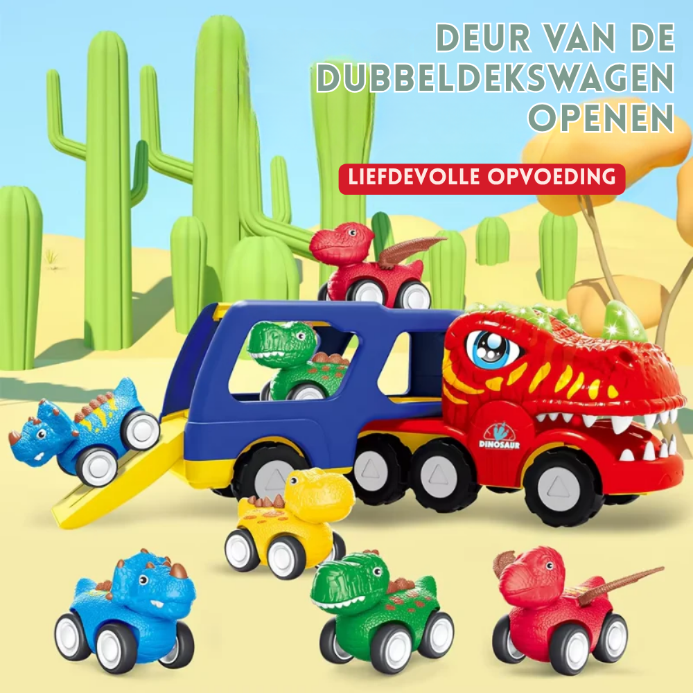 Rexpress – 5-in-1 Dinosaurus Vrachtwagen Speelset