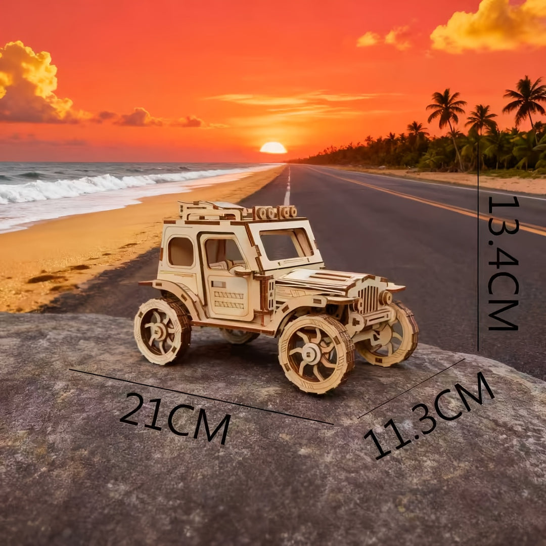 TrailWood™ – 3D Houten Off-Road Voertuig met Dubbele Deuren