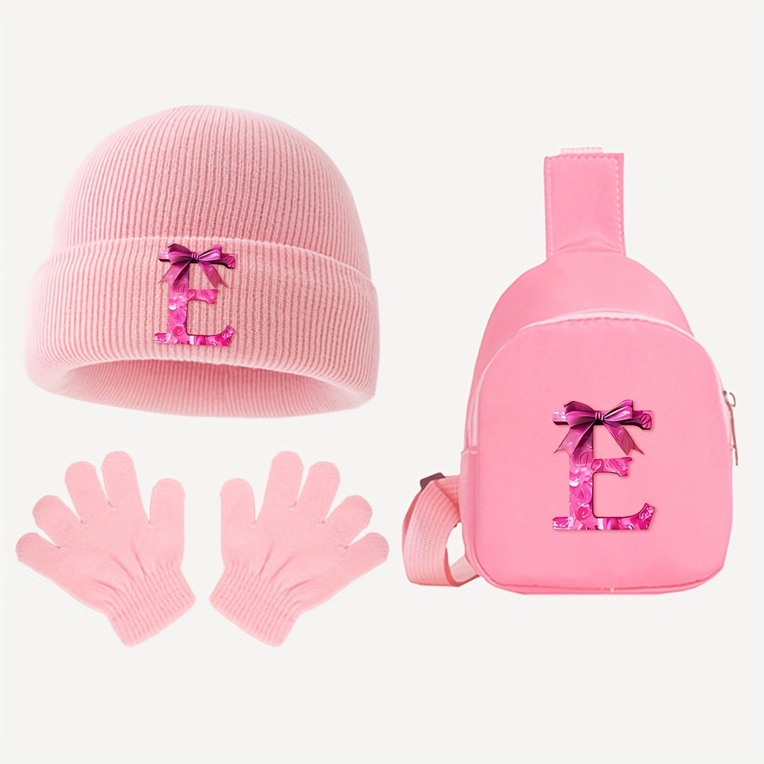 PinkCharm™ – Meisjes Winter Giftset – Muts, Handschoenen & Borstzak