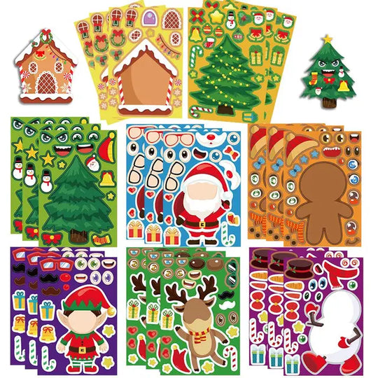 Christmas Stickerset™ – Speelse Winterwonderen – Stickervel Kerst