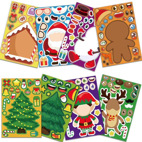 Christmas Stickerset™ – Speelse Winterwonderen – Stickervel Kerst