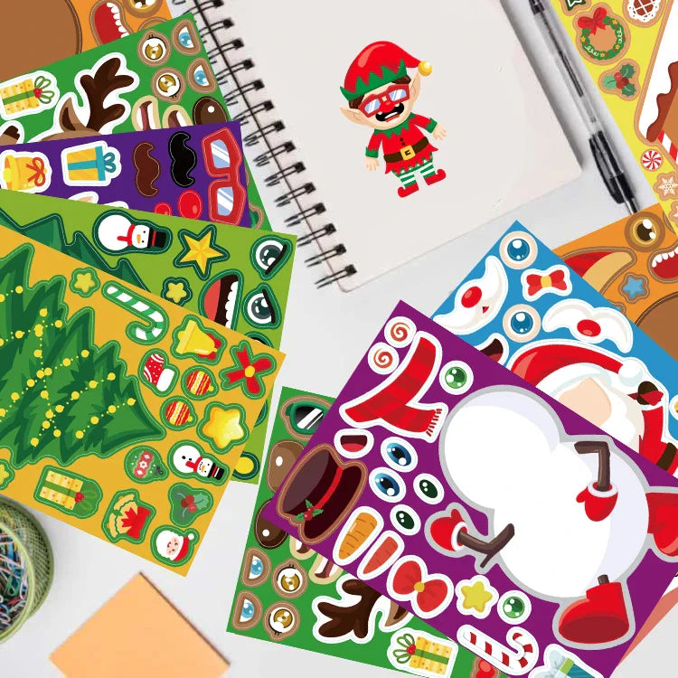 Christmas Stickerset™ – Speelse Winterwonderen – Stickervel Kerst