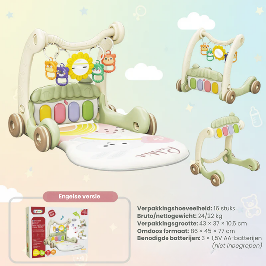 WalkyPlay – 3-in-1 Baby Walker en Speelmat
