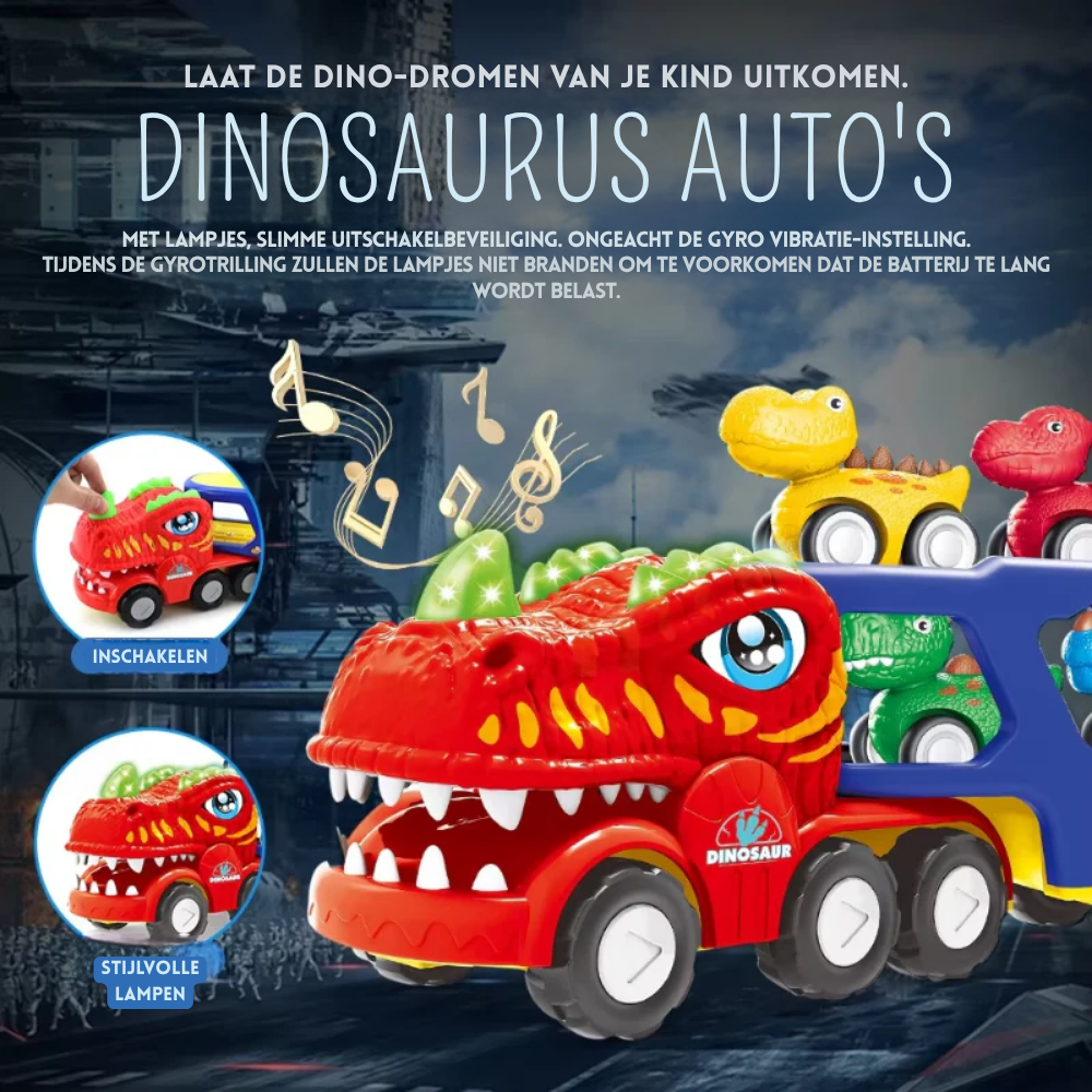 Rexpress – 5-in-1 Dinosaurus Vrachtwagen Speelset