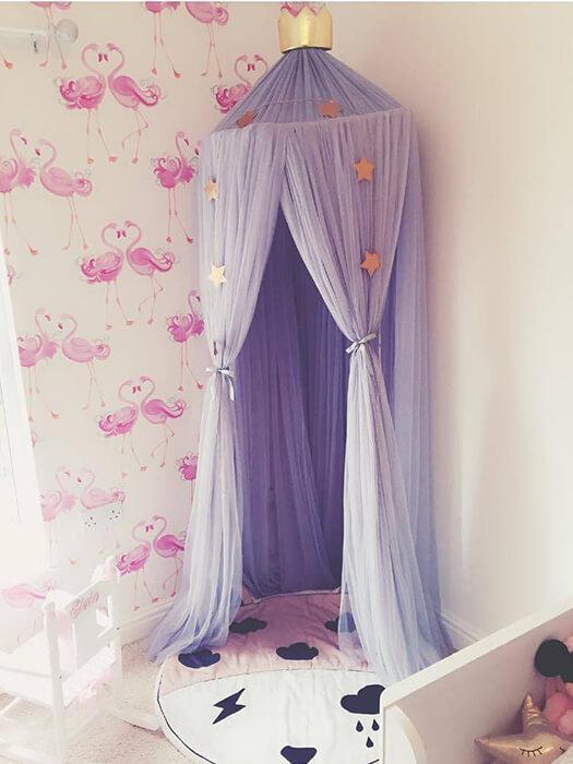 StarryHaven™ – Ronde Babybed Hemel voor Magische Kinderkamer