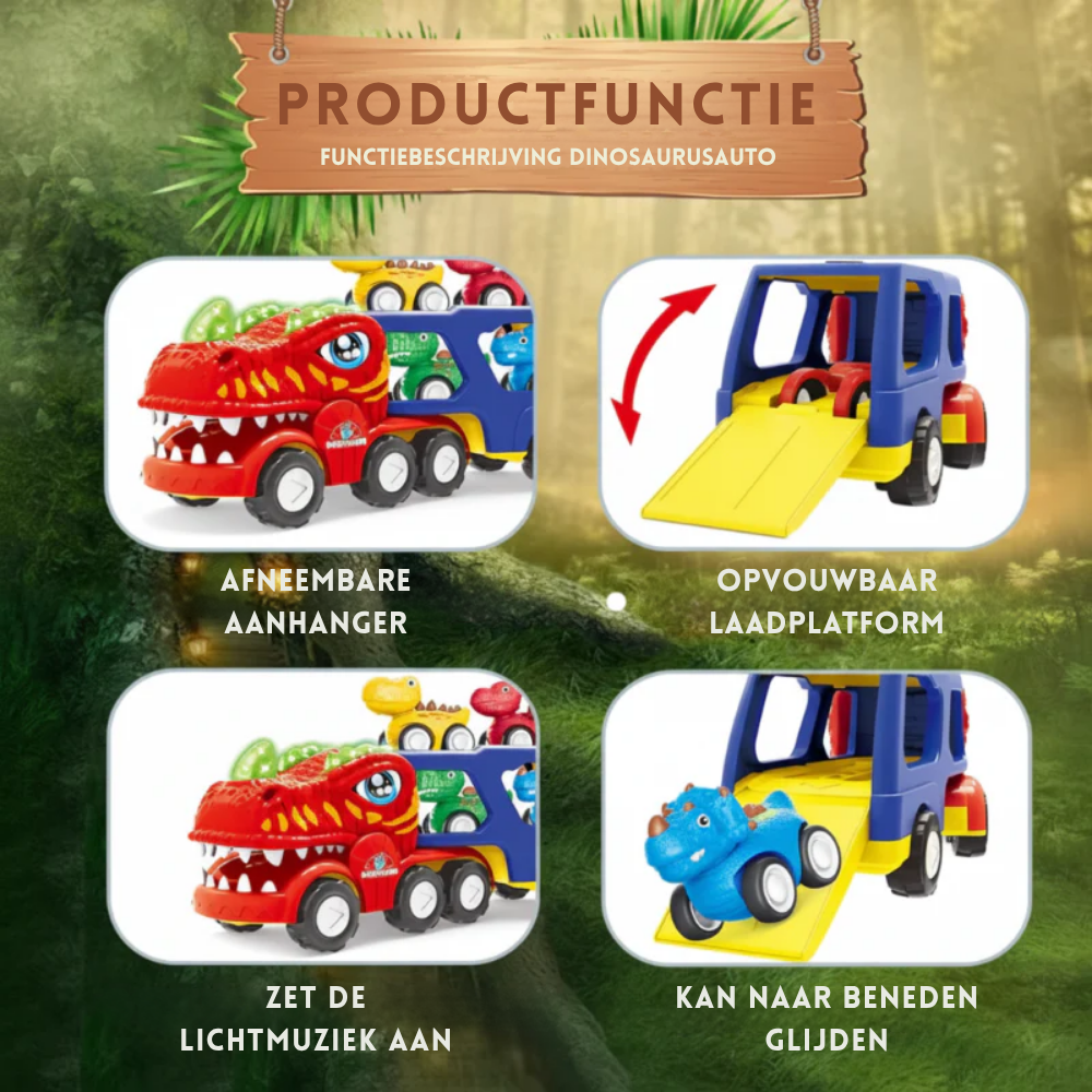 Rexpress – 5-in-1 Dinosaurus Vrachtwagen Speelset