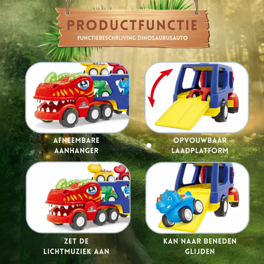 Rexpress – 5-in-1 Dinosaurus Vrachtwagen Speelset