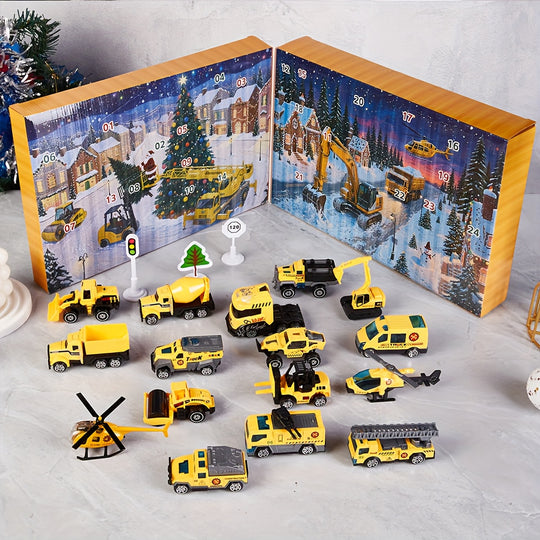 AutoAdvent™ – 24-Delige Legering Mini Auto Kerst Aftelkalender 2025