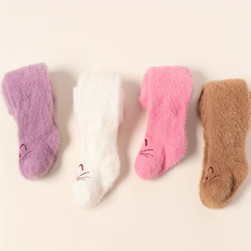 KittyPrincess™ – 2-Pack Meisjes Panty Set – Warme Kattenprint Panty’s