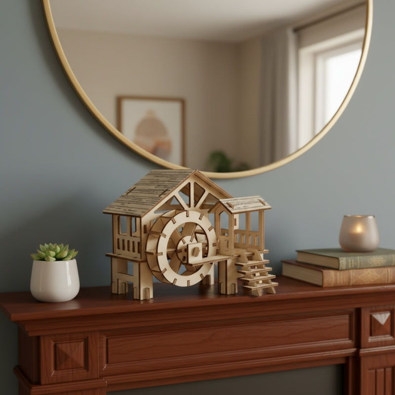 WaterMill – 3D Houten Bouwpuzzel Watermolen