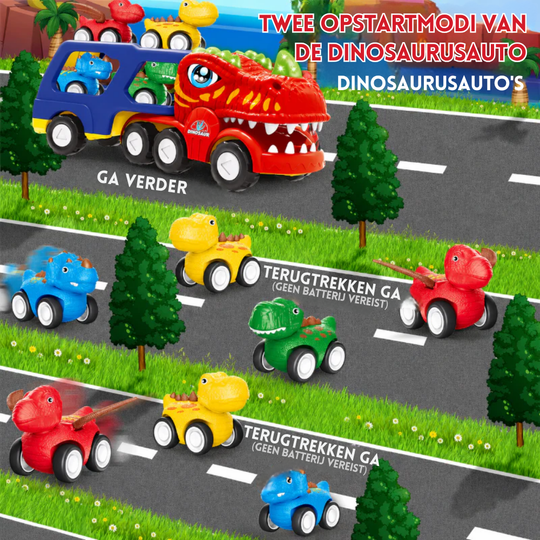Rexpress – 5-in-1 Dinosaurus Vrachtwagen Speelset