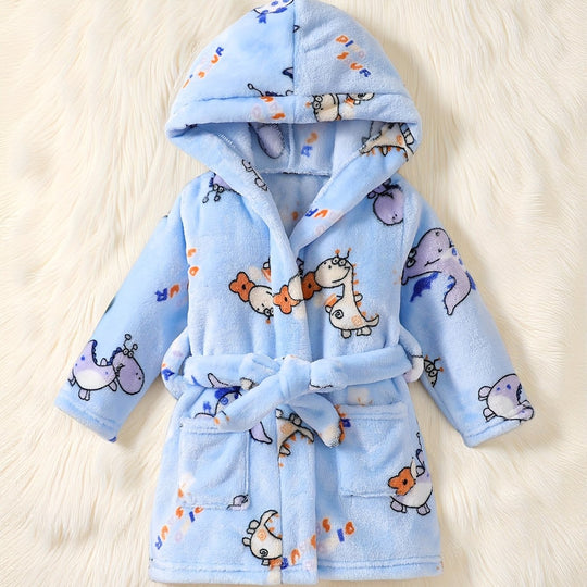 FluffyFriends™ – Kinder Badjas met Cartoon Dieren – Zacht & Warm