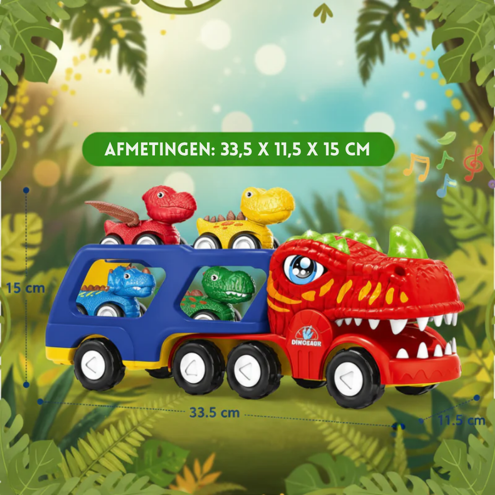 Rexpress – 5-in-1 Dinosaurus Vrachtwagen Speelset