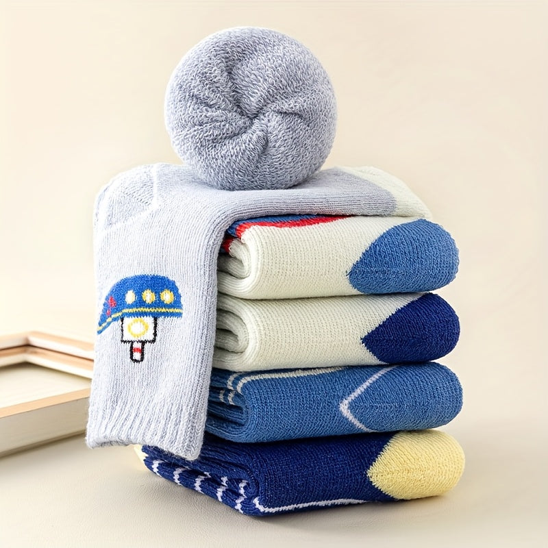 SailCrew™ – 5-Pack Kindersokken – Dikke Winter Sokken