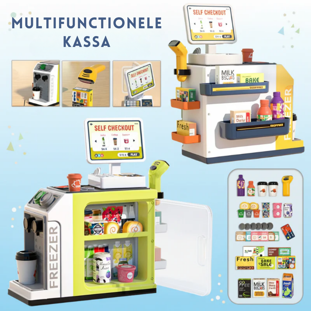 MiniMarkt – Supermarkt Speelset met Kassa en Boodschappen – Speelgoed