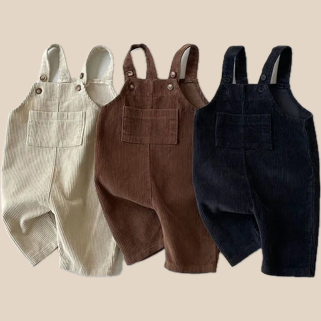 CozyStride – Ribfluwelen Tuinbroek voor Baby’s