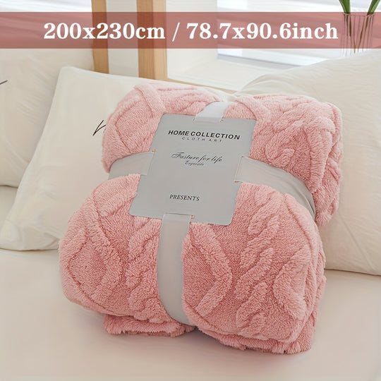 KnitCloud™ – 3D Kabelbrei Fleece Deken – Ultrazachte Microfiber Plaid