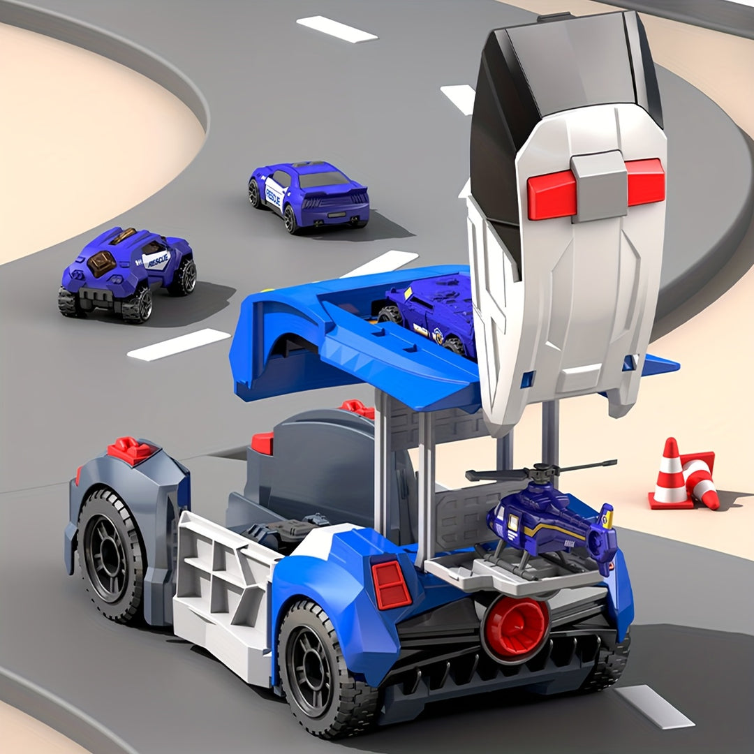 AutoMorph™ – 5-in-1 Transformerende Politieauto Bouwset