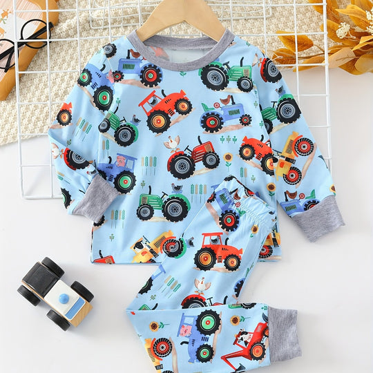 SpeedyDream™ – Jongens Pyjama Set – Auto Print & Comfortabel