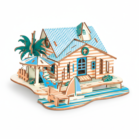 IslandResortVilla – 3D Houten Bouwpuzzel Resort Villa