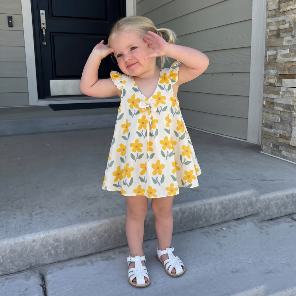 FloralTwirl – Luchtige Zomerjurk met Bloemenprint