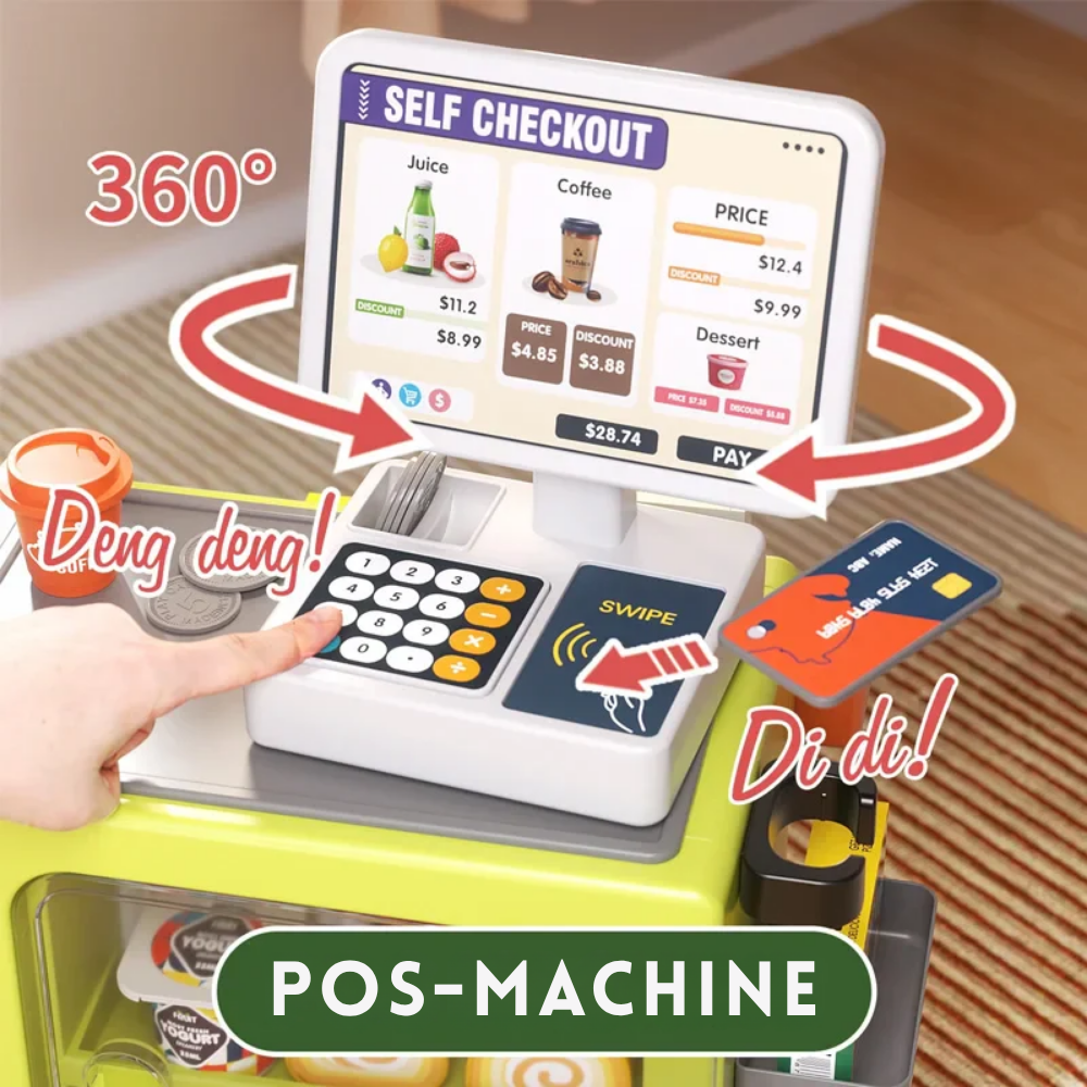 MiniMarkt – Supermarkt Speelset met Kassa en Boodschappen – Speelgoed