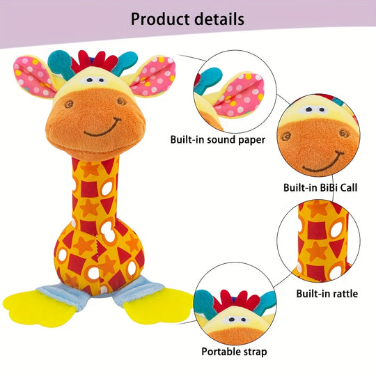 RattlePals™ – Baby Pluche Rammelaar – Zachte Handbellen Speelgoed