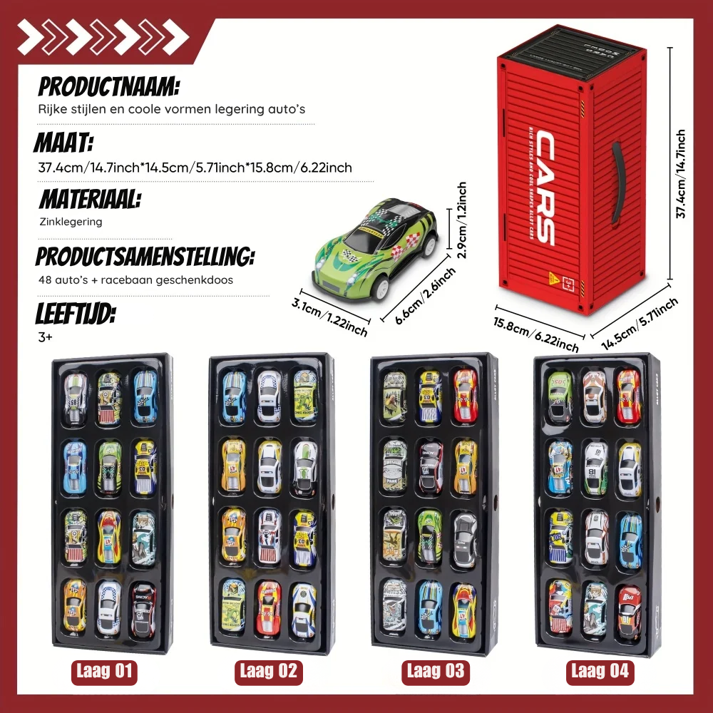 TurboRacers – 48-delige Race Auto Set