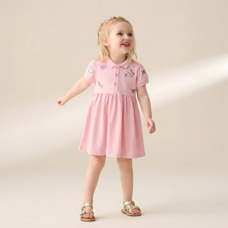 Vilda – Roze Polo Jurk