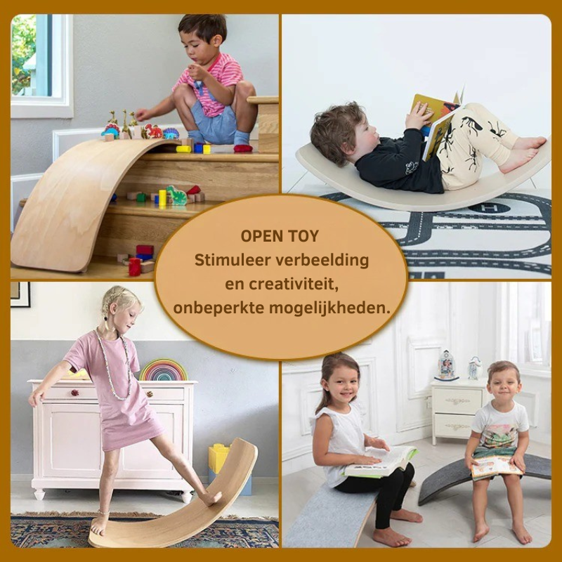WobbleFun™ – Multifunctioneel Evenwicht & Speel Board voor Kinderen