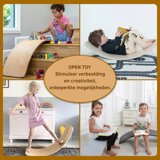 WobbleFun™ – Multifunctioneel Evenwicht & Speel Board voor Kinderen