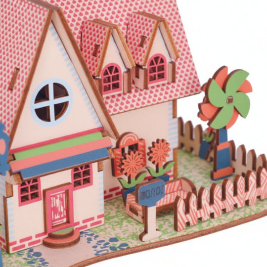 SunflowerManor – 3D Houten Bouwpuzzel Villa