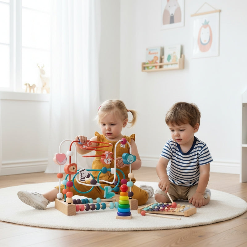 ToddlerPlay – 3-delige Houten Speelgoedset