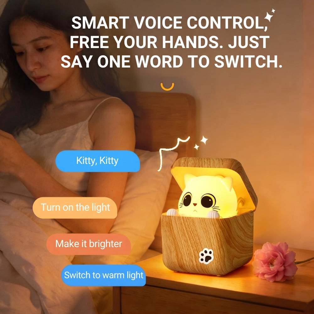 PeekabooGlow – Sensor Nachtlampje met Katdesign