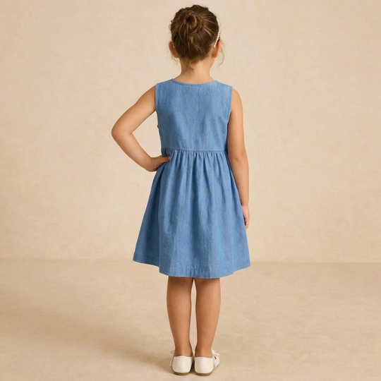Selma – Denim Bloemenjurk
