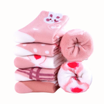 WarmToeKids™ – 5-Pack Meisjes Winter Sokken Set – Dikke Gebreide Sokjes