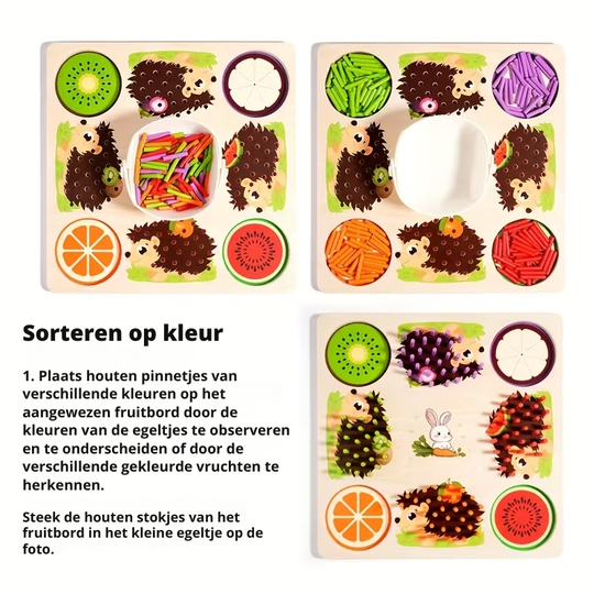 HedgeMatch™ – Kleuren Sorteer Speelgoed - Educatief Spel voor Peuters