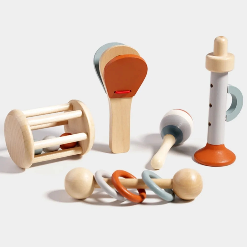 RollDrum – Houten Montessori Rammelset