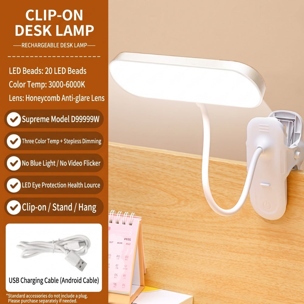 ClipStudy – Oplaadbare LED Klemlamp