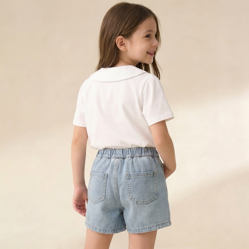 Pernilla – Denim Paperbag Broekjes