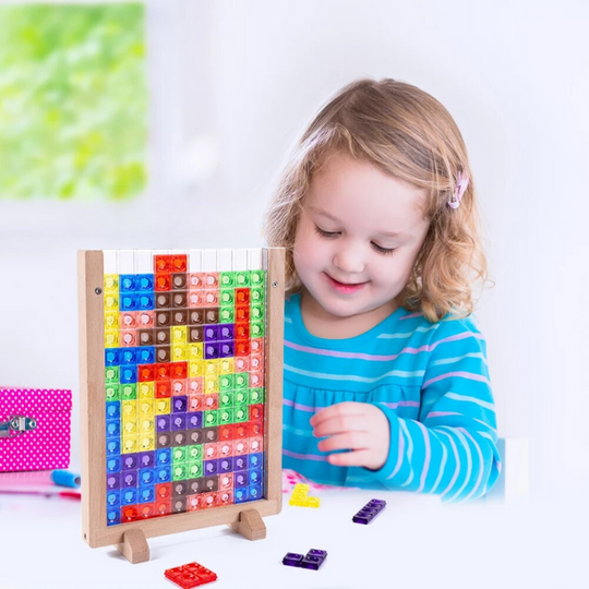 PuzzlePlay™ – 3D Tangram Houten Puzzel & Educatief Bordspel