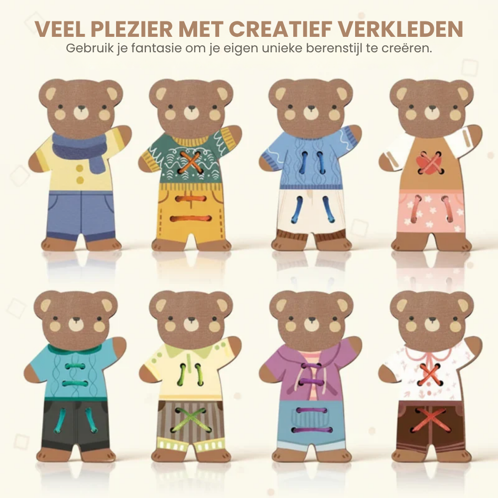 LaceBear – Montessori Rijg Speelgoed Beer