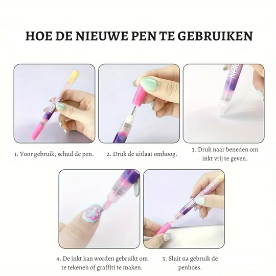 MagicMilo™ – Snel-drogende, Mess-Free Nagelkunst Pen Set voor Kinderen