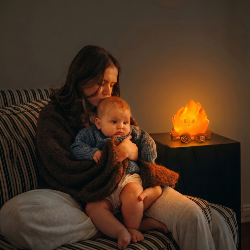 FireGlow – Kampvuur LED Nachtlamp met Warme Gloed