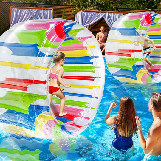 RainbowRoll – Opblaasbaar Loopwiel & Zwemband